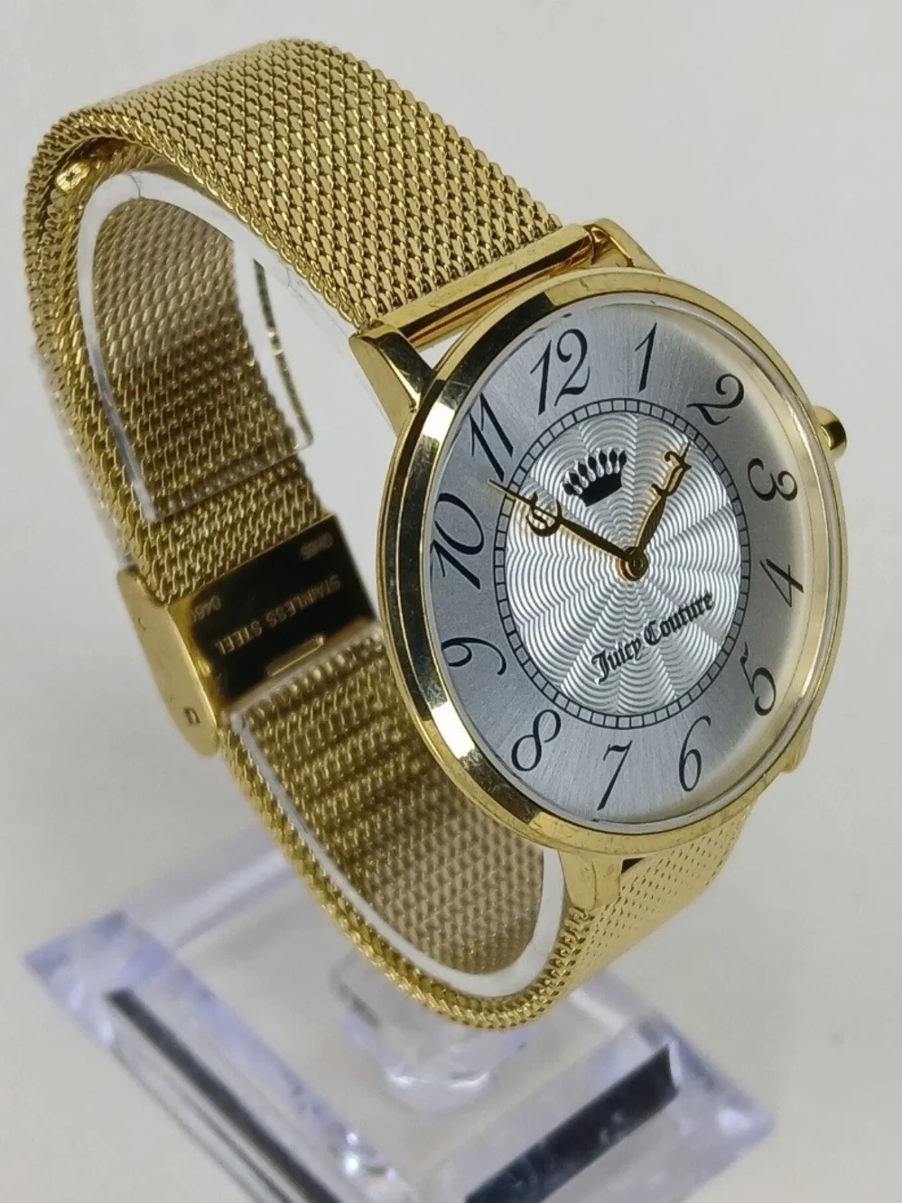 Juicy Couture Gold Tone Mesh Band Womens Quartz Watch JC.113.3.34.0895